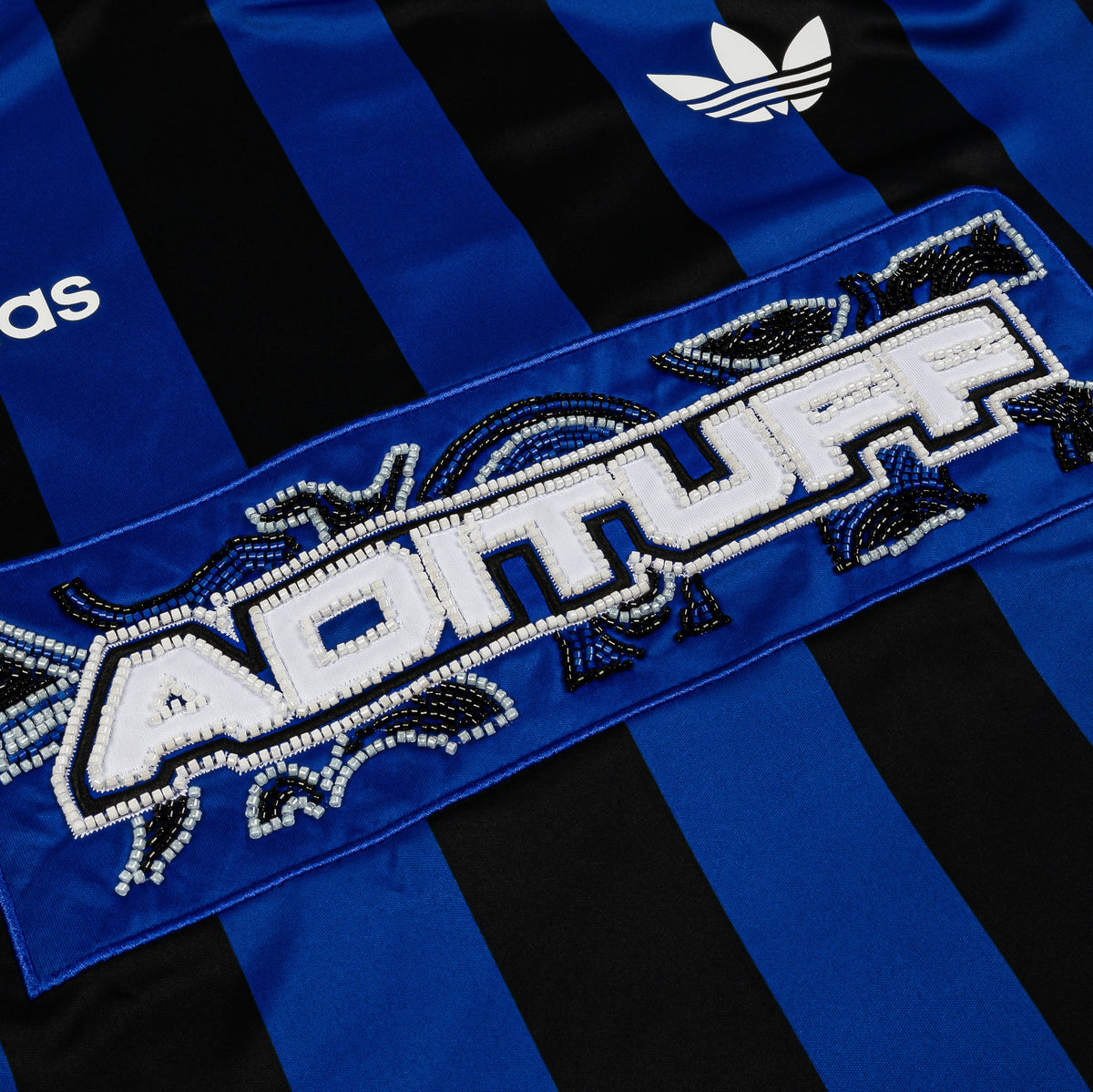 Exclusive Soccer Summer Graphic Womens Jersey (Blue/Black) — XS — Back View