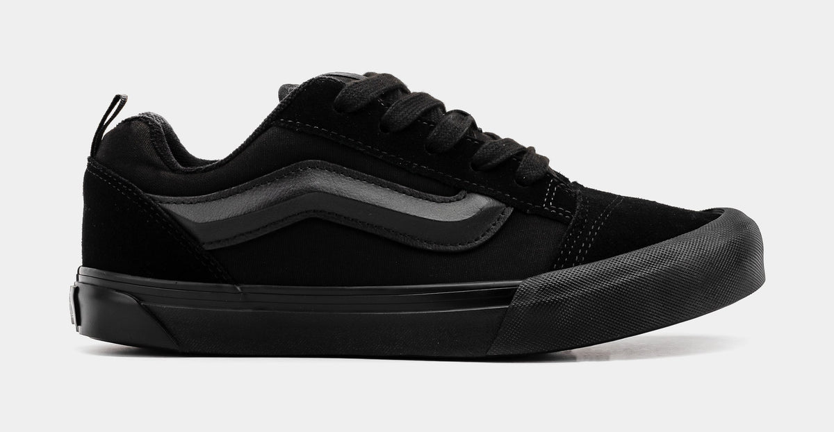 Exclusive Knu Skool Grade School Lifestyle Shoes (Black) — 3.5Y — Front View
