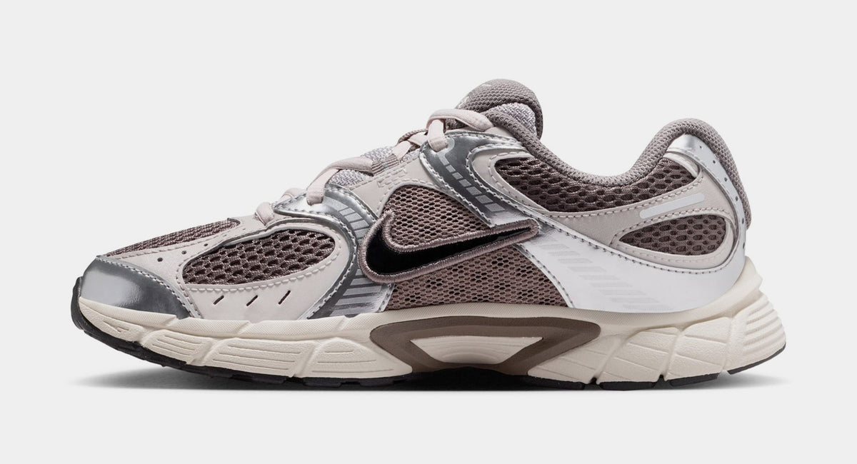 Exclusive V5 RNR Grade School Running Shoes (Cave Stone/College Grey/Vast Grey/Black) — 3.5Y — Back View
