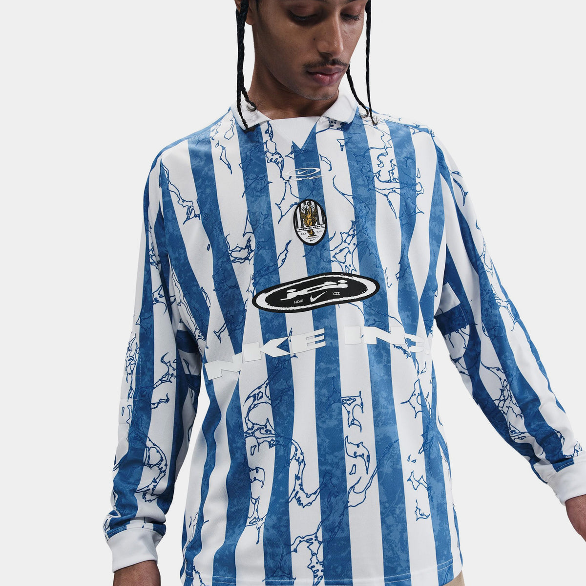 Exclusive Air VCTRY Long Sleeve Mens Jersey (Psychic Blue/Light Armory Blue/White) — S — Back View