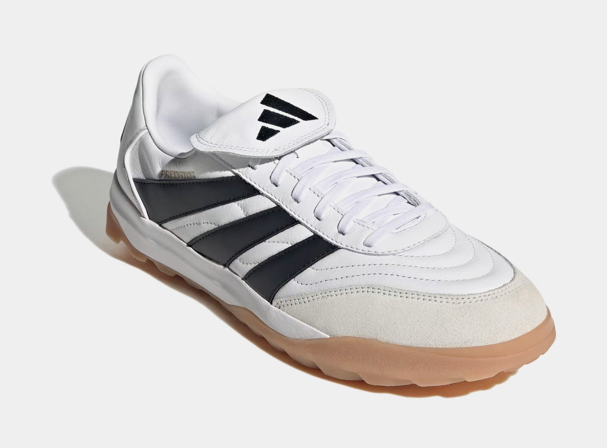 Exclusive Predator Turf Trainer Mens Lifestyle Shoes (Cloud White/Core Black/Gold Metallic) — 4 — Side View
