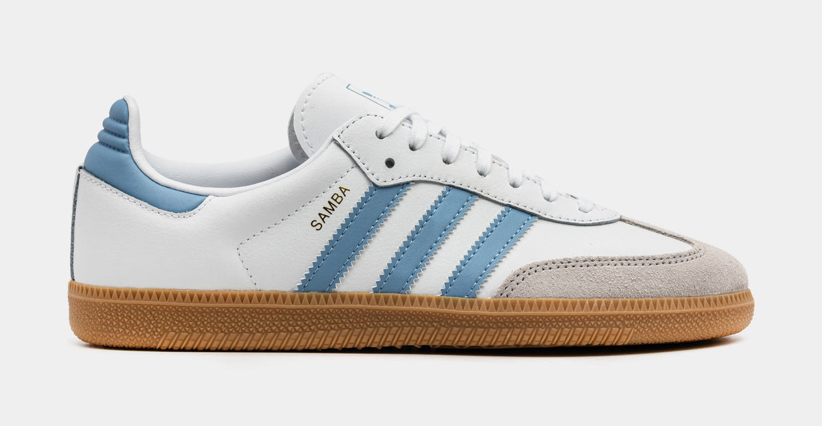 Exclusive Samba OG Grade School Lifestyle Shoes (Cloud White/Bright Royal) — 3.5Y — Front View