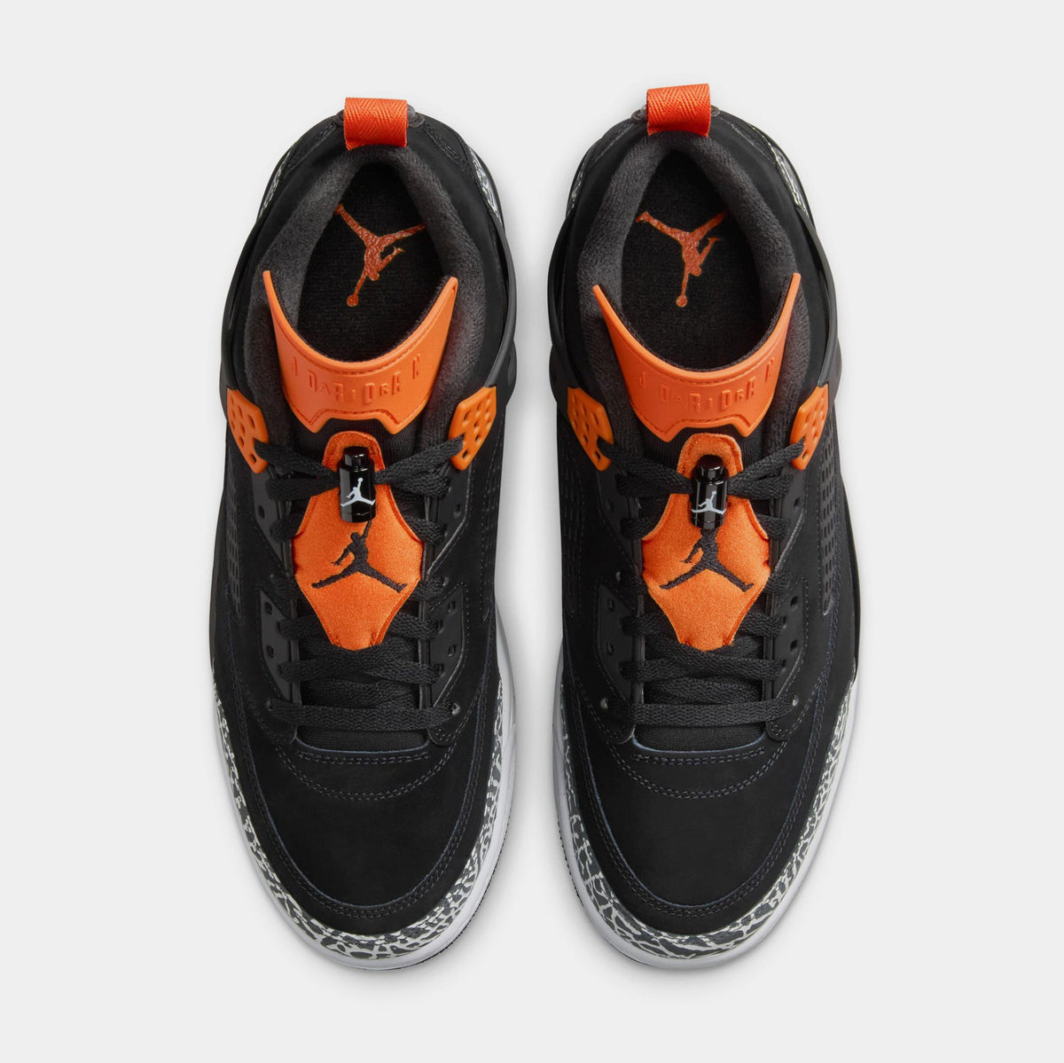 Exclusive Spizike Low Mens Basketball Shoes (Black/Starfish/White) — 7 — Side View