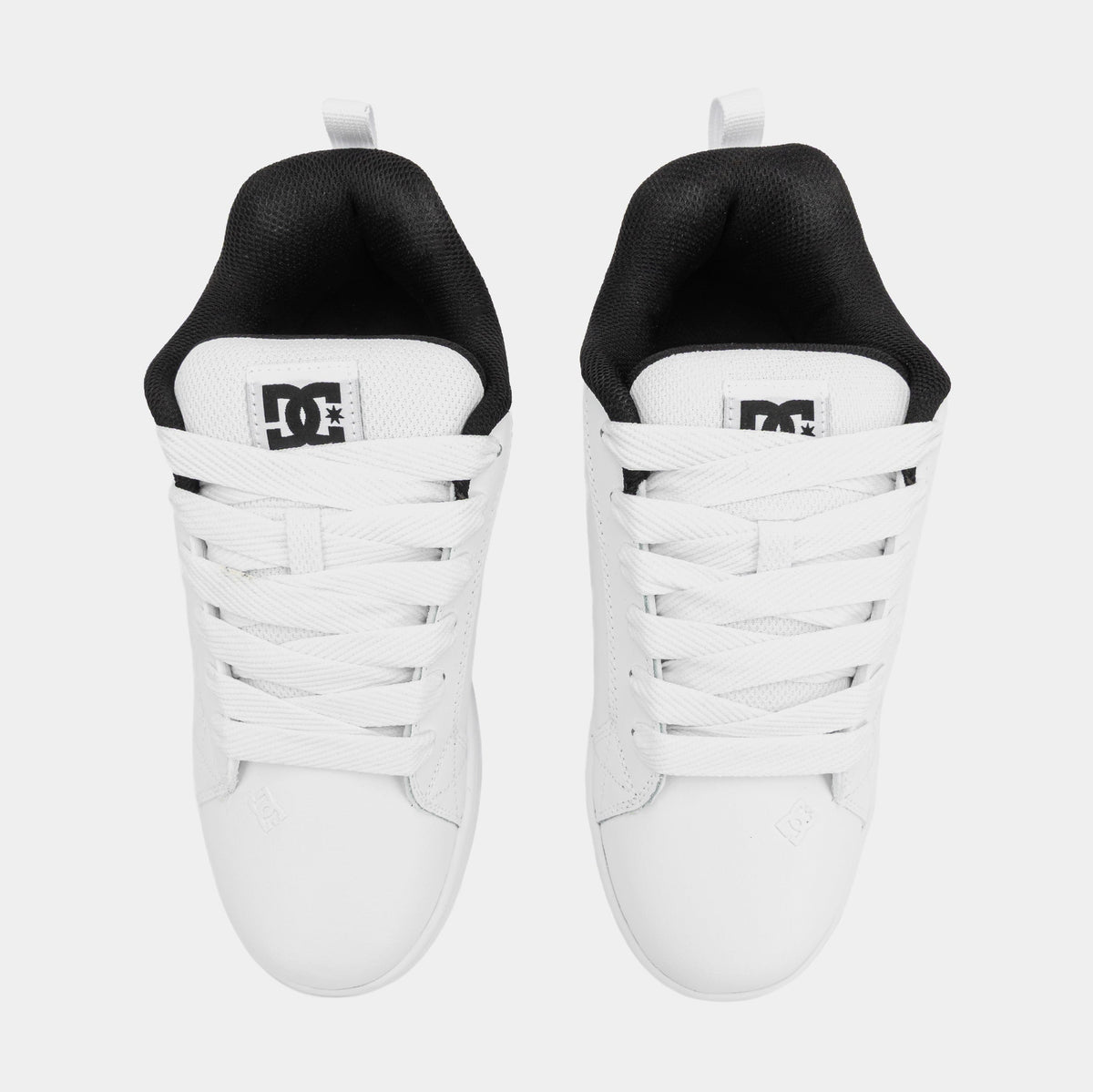 Exclusive Court Graffik Mens Skate Shoes (White/Black) — 7 — Side View
