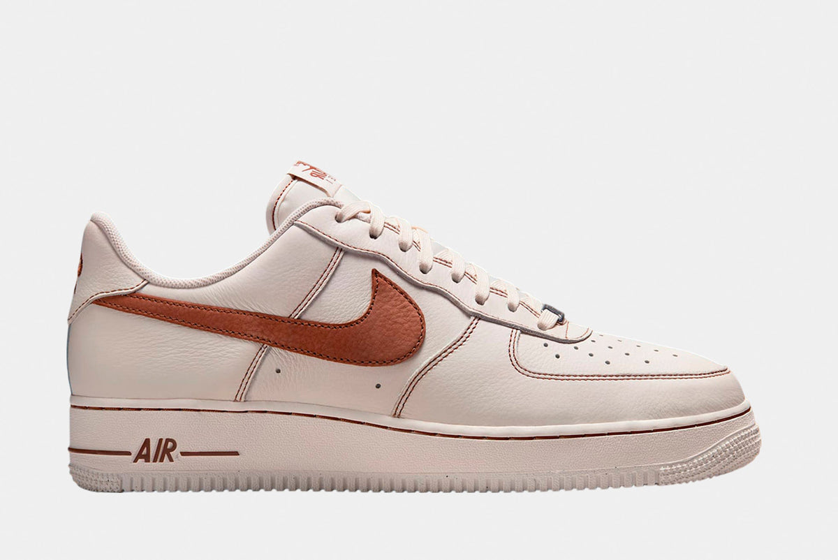 Exclusive Air Force 1 '07 LV8 Mens Lifestyle Shoes (Ivory/Saddle Brown) — 6 — Front View
