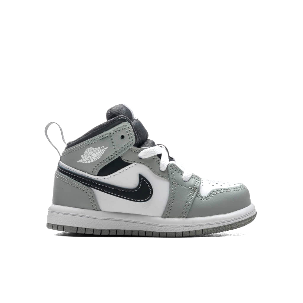 Jordan 1 Mid (TD) Preschool Sneakers – Light Smoke Grey/White/Anthracite – 640735-078