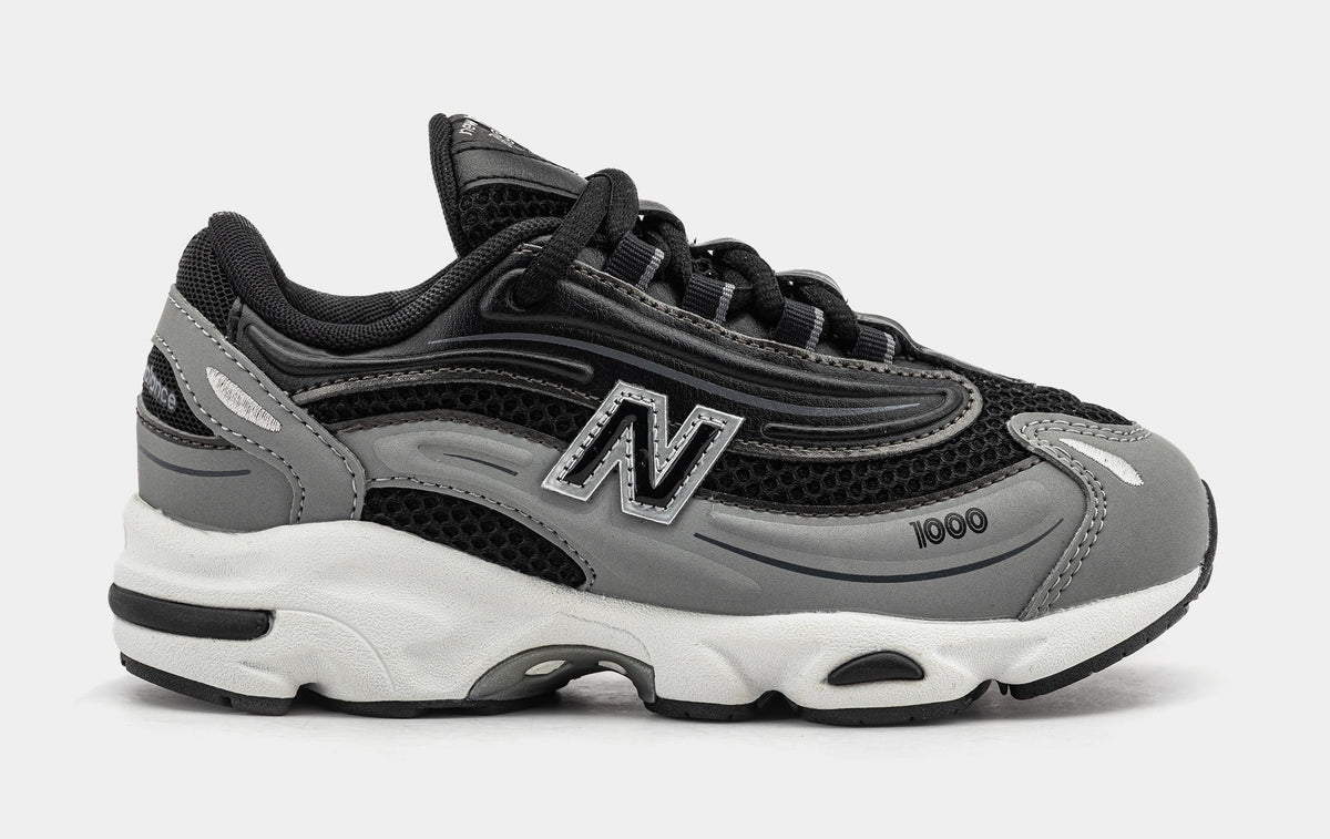 Exclusive 1000 Preschool Running Shoes (Black/Grey) — 10.5C — Front View