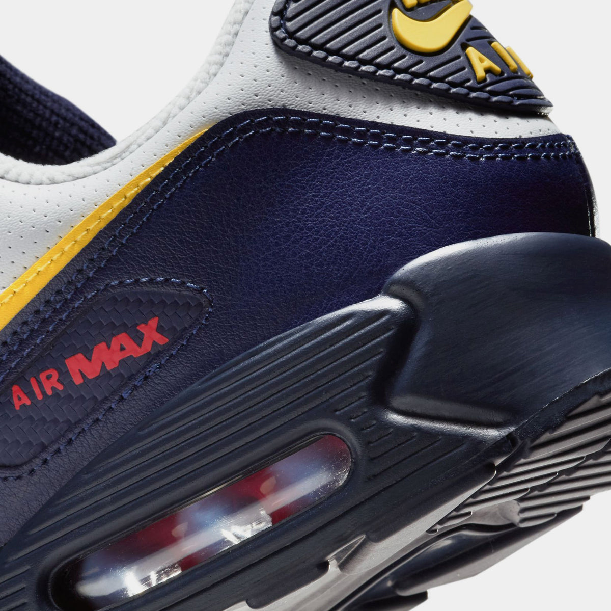Exclusive Air Max 90 Mens Running Shoes (Neutral Grey/Tour Yellow/Obsidian) Final Sale — 6 — Lifestyle View