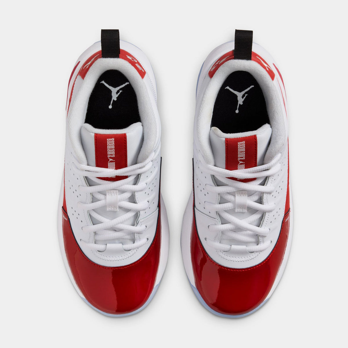 Exclusive Max Aura 7 Grade School Lifestyle Shoes (White/Gym Red/Black/White) — 3.5Y — Side View