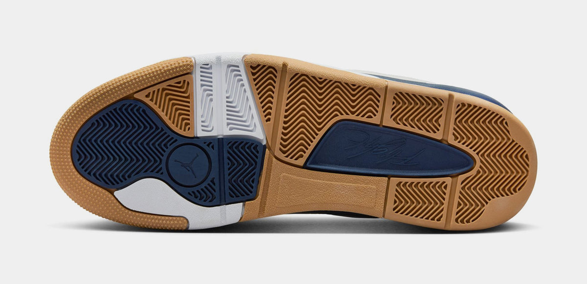 Exclusive Flight Court Mens Basketball Shoes (Neutral Grey/Midnight Navy/White) — 8 — Top View