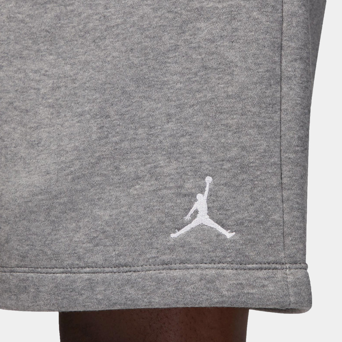 Exclusive Brooklyn Fleece Mens Shorts (Carbon Heather/White) — S — Top View