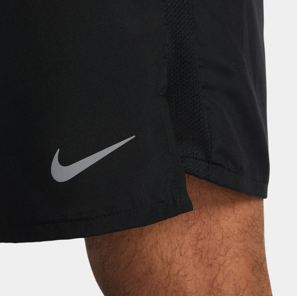 Exclusive Challenger Dri Fit 7" 2-In-1 Mens Shorts (Black/Black/Black) — S — Back View