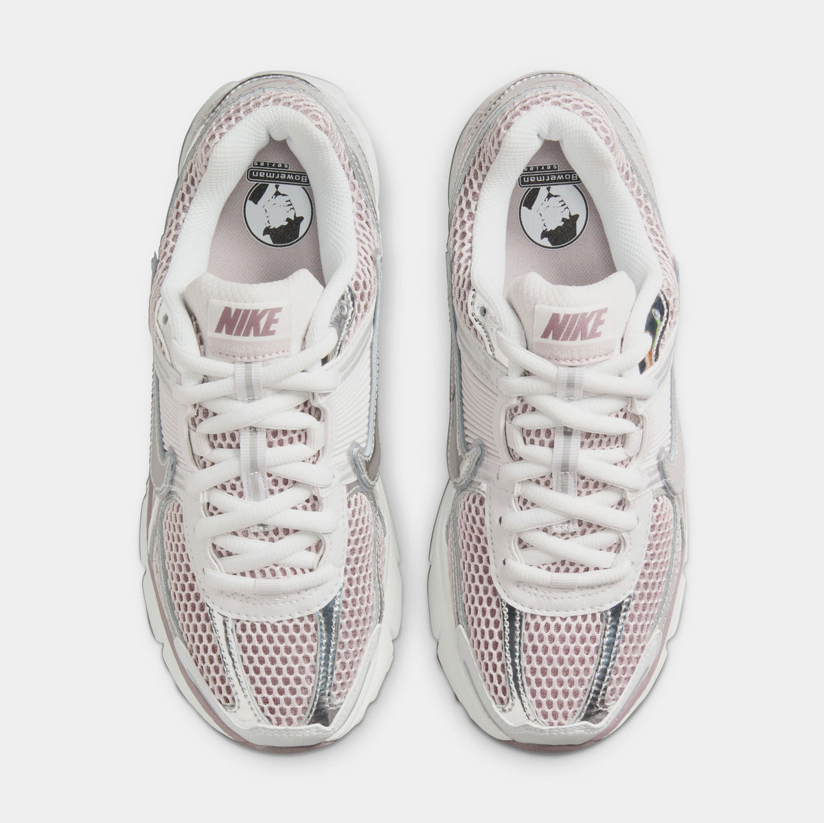 Exclusive Zoom Vomero 5 Womens Running Shoes (Vast Grey/Matallic Silver) — 5 — Side View