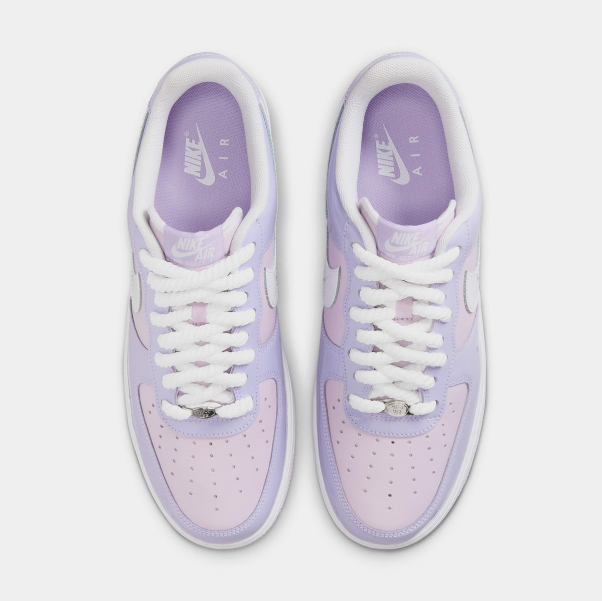 Exclusive Air Force 1 Hydrangeas Mens Basketball Shoes (Hydrangeas/White/Doll) — 6 — Top View