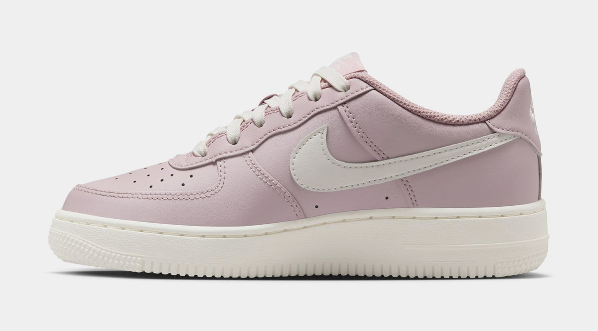 Exclusive Air Force 1 Grade School Lifestyle Shoes (Particle Rose/Sail) — 1Y — Back View