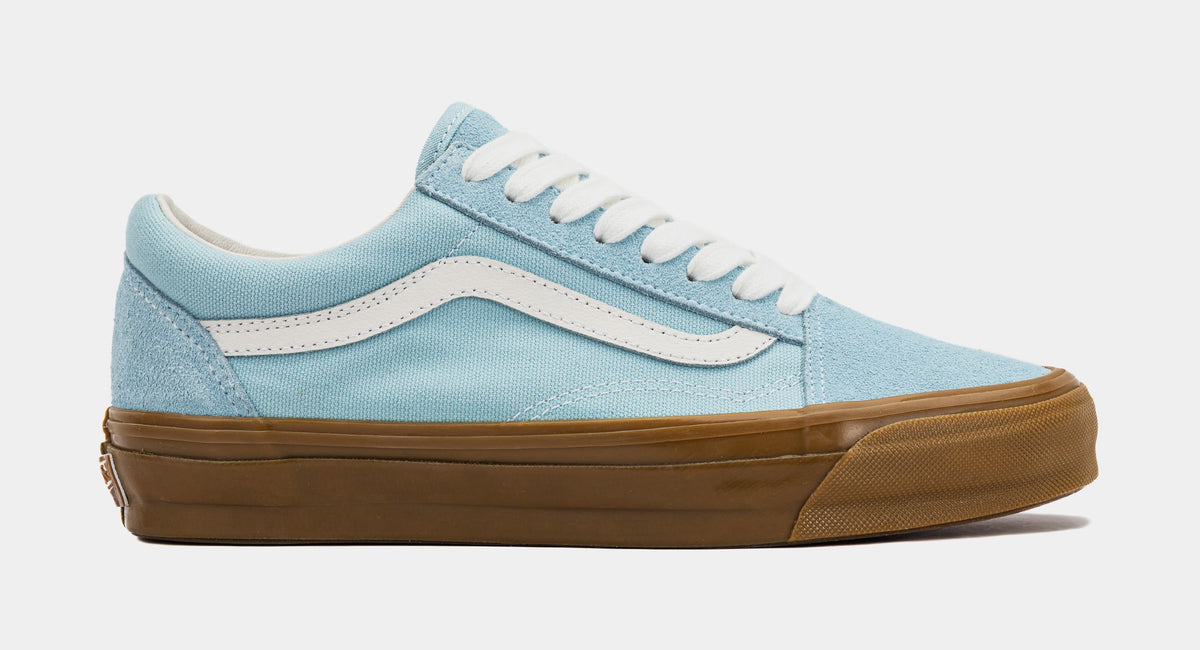 Exclusive LX Old Skool Mens lifestyle Shoes (Blue/White/Gum) — 3.5 — Front View