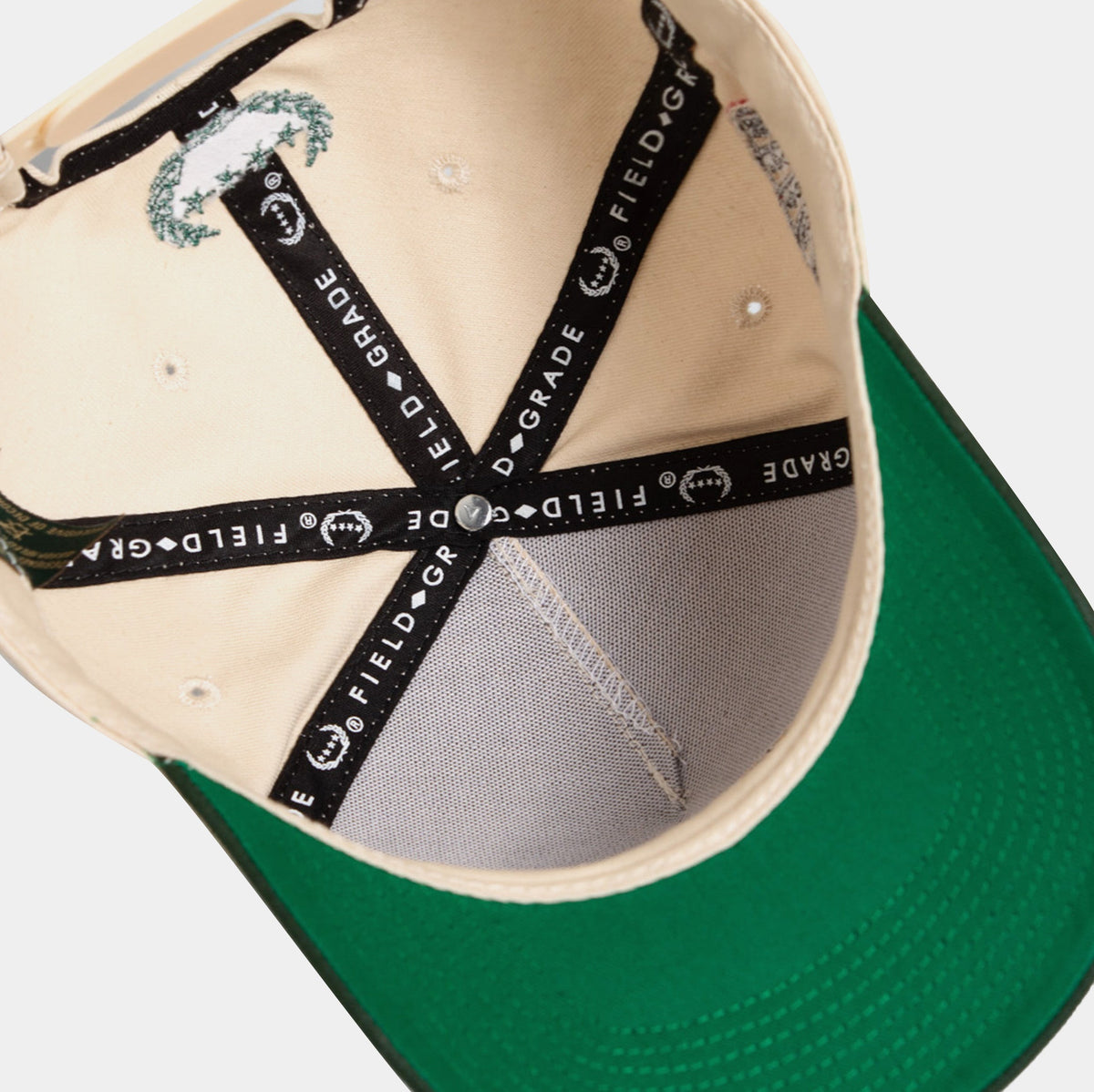 Exclusive Bad Luck Casino Snapback Mens Hat (Beige/Green) — OS — Detail View
