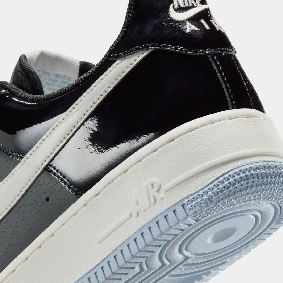 Exclusive Air Force 1 '07 Low Mens Lifestyle Shoes (Black/Sail/Armory Blue/Iron Grey) — 7 — Lifestyle View