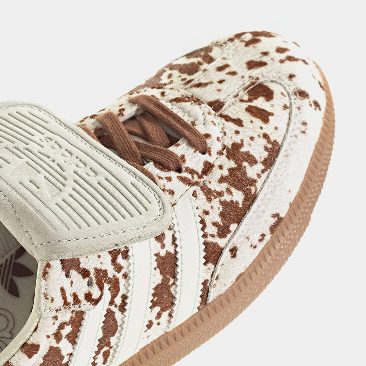 Exclusive Samba LT Cow Print Womens Lifestyle Shoes (Off White/Lucid Pink/Gum Four) — 5 — Top View