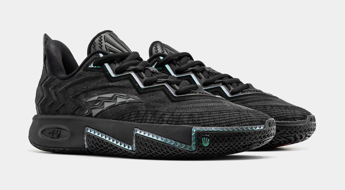 Exclusive Kai 2 Triple Black Mens Basketball Shoes (Black) — 8 — Top View