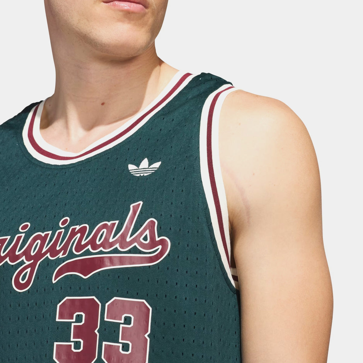 Exclusive Originals Basketball Mens Jersey (Green/Red) — S — Back View