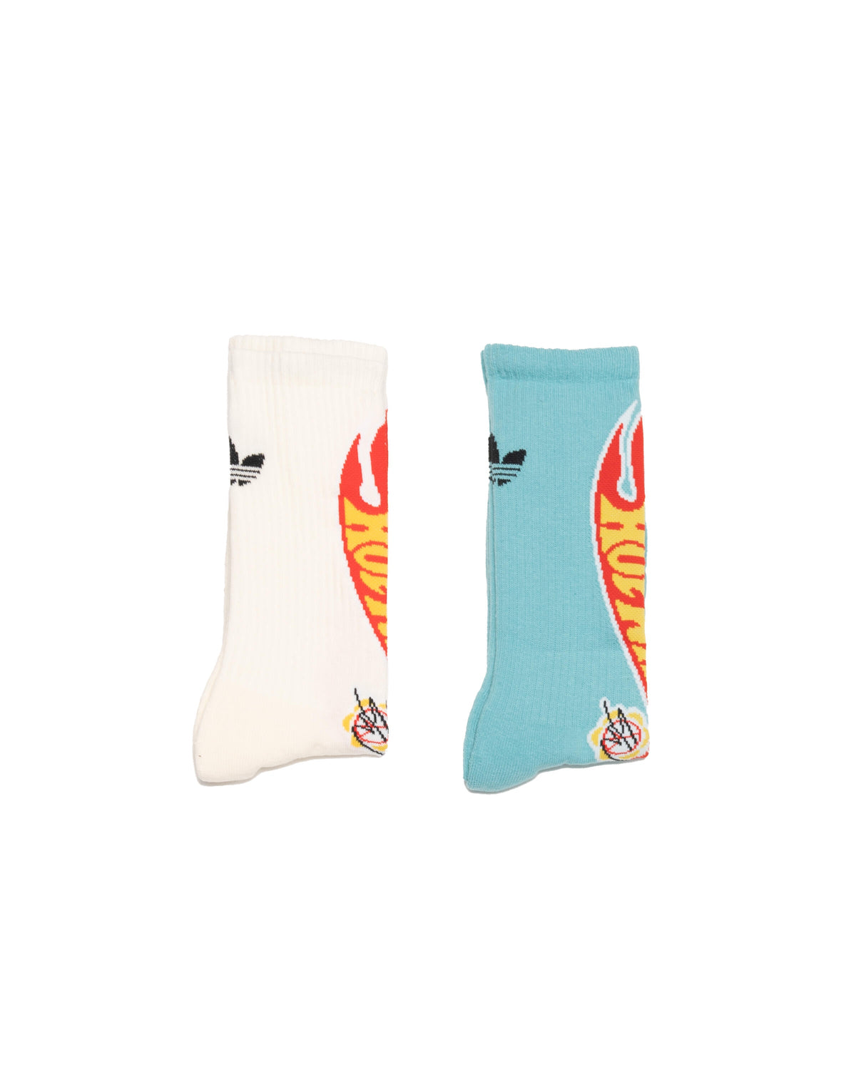Exclusive adidas Originals x Sean Wotherspoon x Hot Wheels 2Pack Crew Socks — 2XS — Front View
