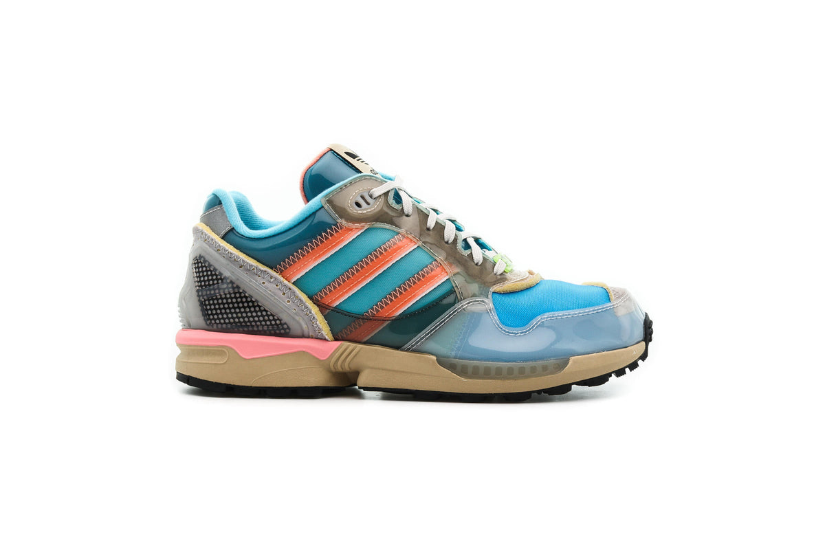 Exclusive adidas Originals ZX 6000 INSIDE OUT "BRIGHT CYAN" — 3.5 — Front View