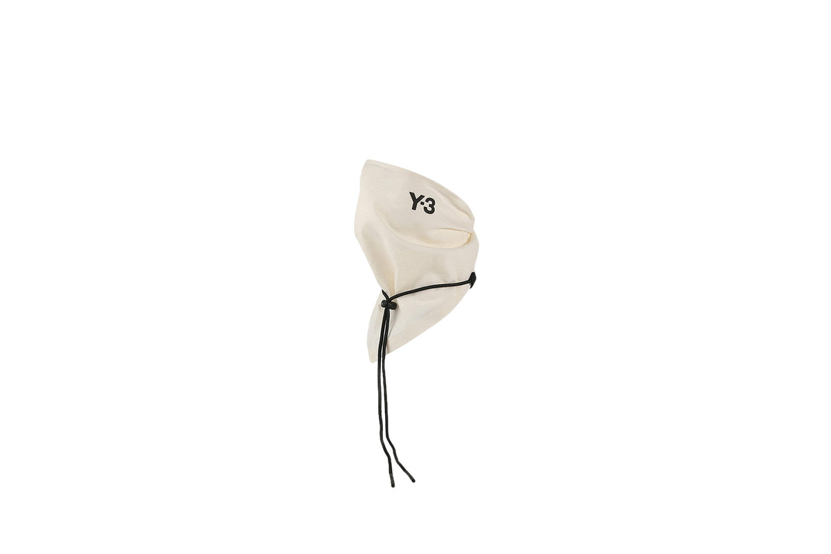 Exclusive adidas Originals Y-3 REFLECTIVE BANDANA "WHITE" — One Size Fits All — Front View