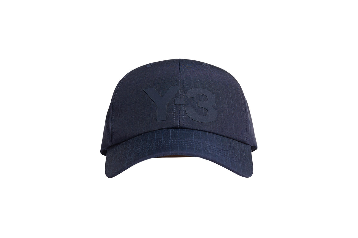Exclusive adidas Originals Y-3 RIPSTOP LOGO CAP "BLACK" — One Size Fits All — Front View