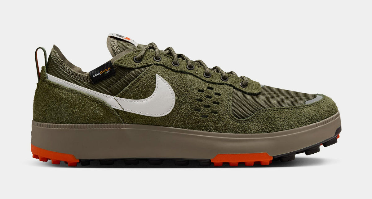 Exclusive C1TY Premium Cordura Mens Running Shoes (Rough Green/Summit White/Electro Orange) — 8 — Front View