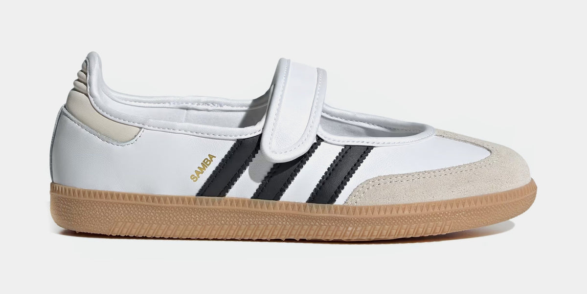 Exclusive Samba Jane Womens Lifestyle Shoes (Cloud White/Alumina/Core Black) — 5 — Front View