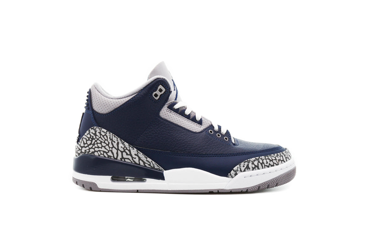 Exclusive Air Jordan 3 RETRO "MIDNIGHT NAVY" — 3.5 — Front View