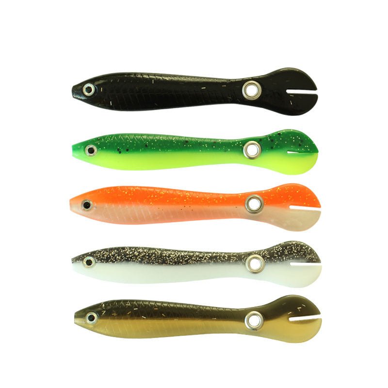 Exclusive Artificial Swimming Soft Fishing Bait — 1black back — Size 1PC — Width 10cm — Side View