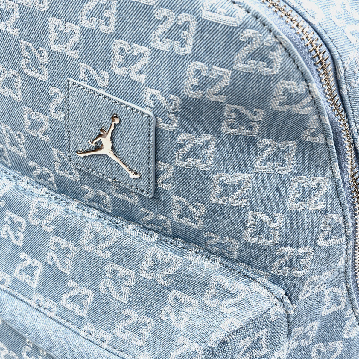 Exclusive Monogram Denim Mens Backpack (Blue) — OS — Detail View