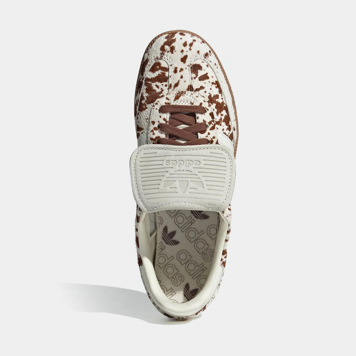 Exclusive Samba LT Cow Print Womens Lifestyle Shoes (Off White/Lucid Pink/Gum Four) — 5 — Side View