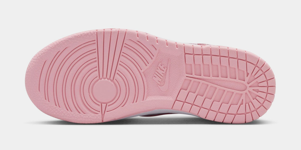 Exclusive Dunk Low Preschool Lifestyle Shoes (Laser Fuchsia/White/Laser Fuchsia) — 10.5C — Top View