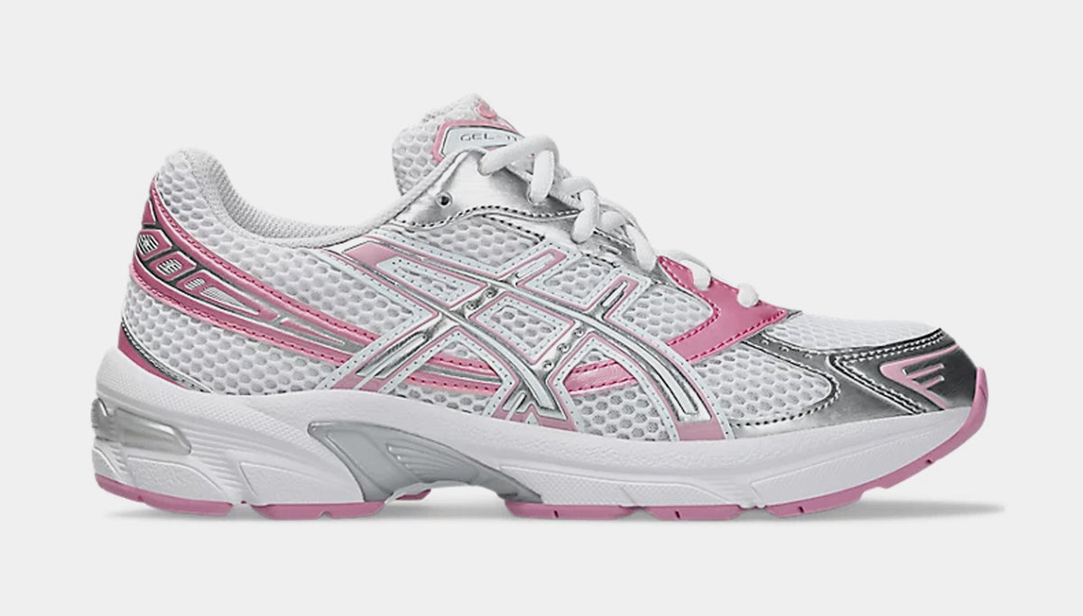 Exclusive Gel 1130 Womens Running Shoes (White/Pure Silver/Pink) — 5 — Front View