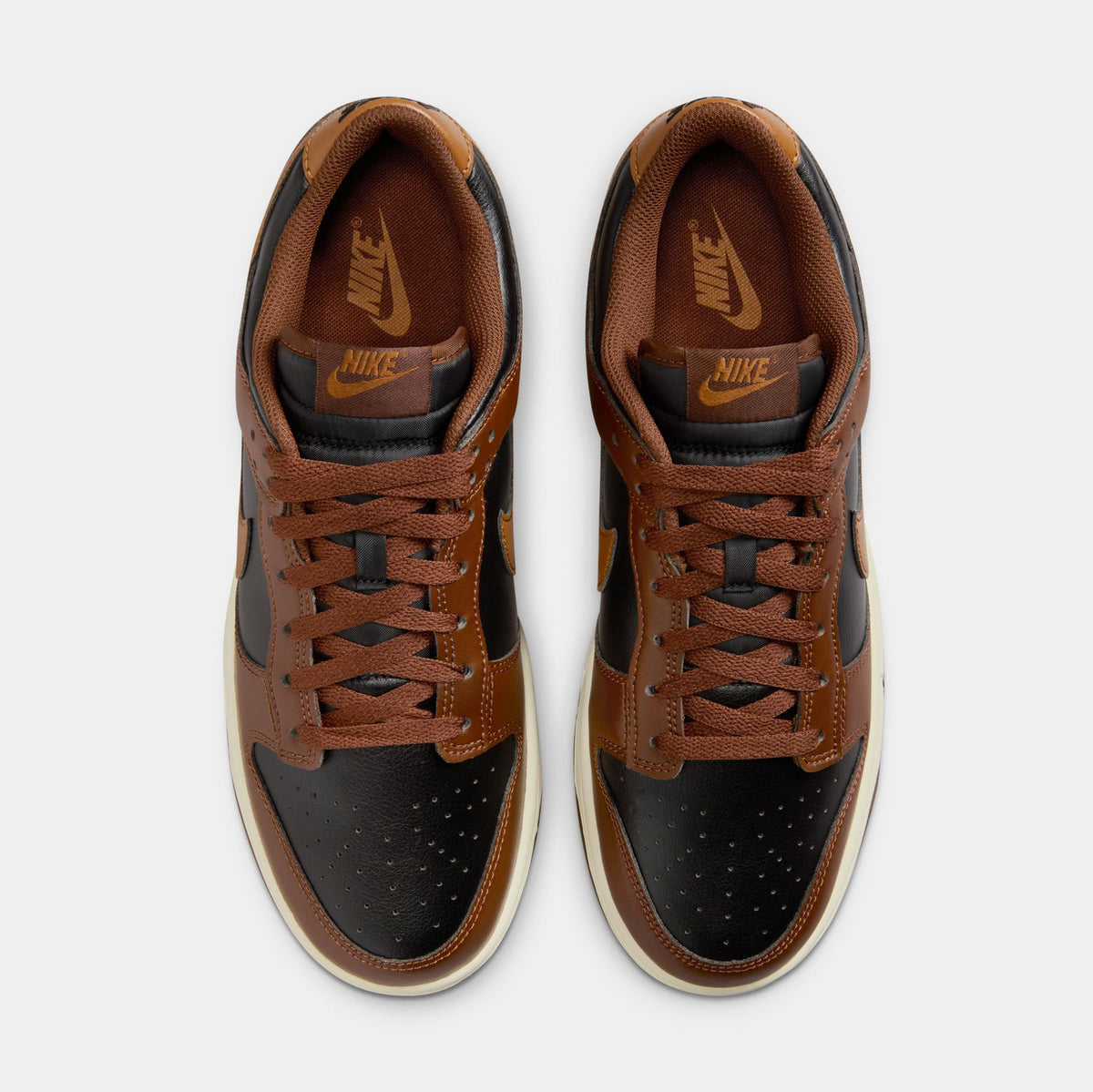 Exclusive Dunk Low Mens Lifestyle Shoes (Black/British Tan/Cacao Wow) — 4 — Side View