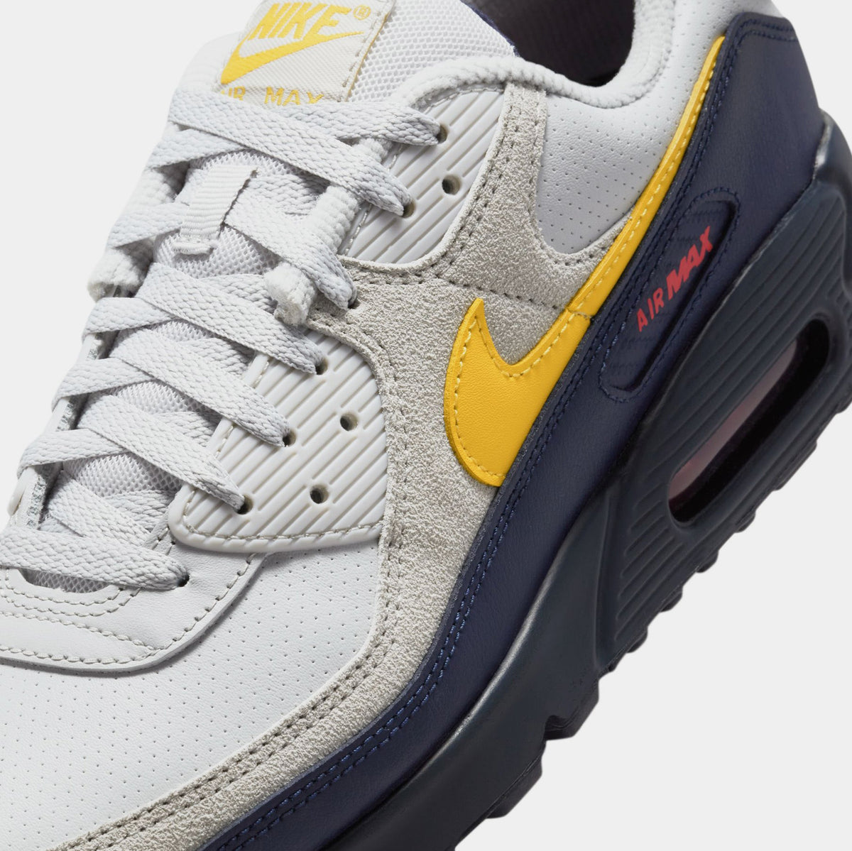 Exclusive Air Max 90 Mens Running Shoes (Neutral Grey/Tour Yellow/Obsidian) Final Sale — 6 — Detail View
