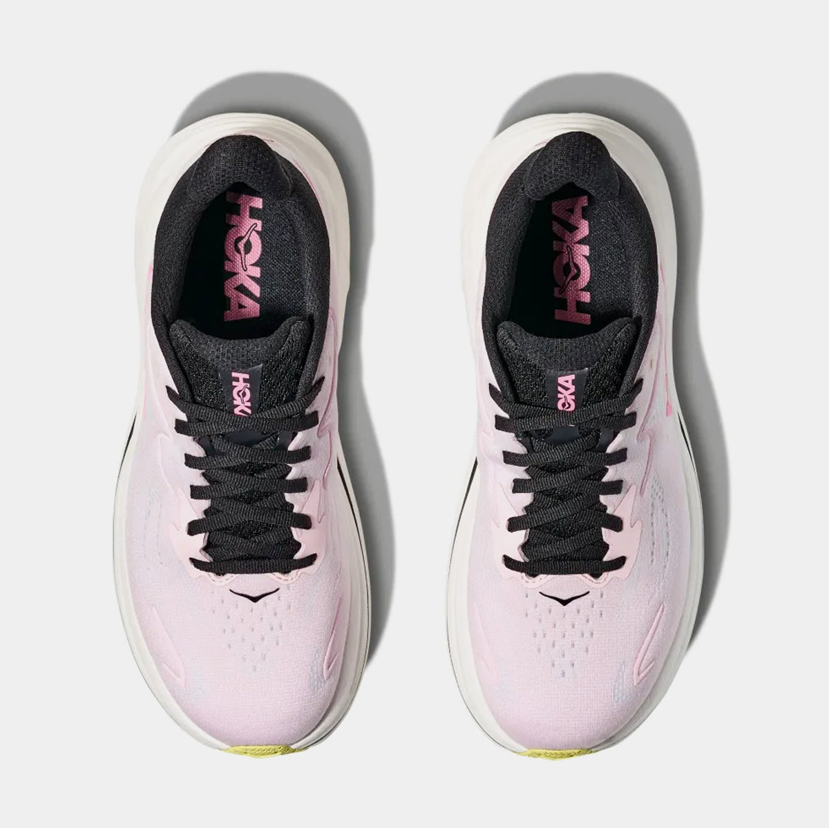 Exclusive Clifton 10 Womens Running Shoes (Pink/White) — 5 — Side View