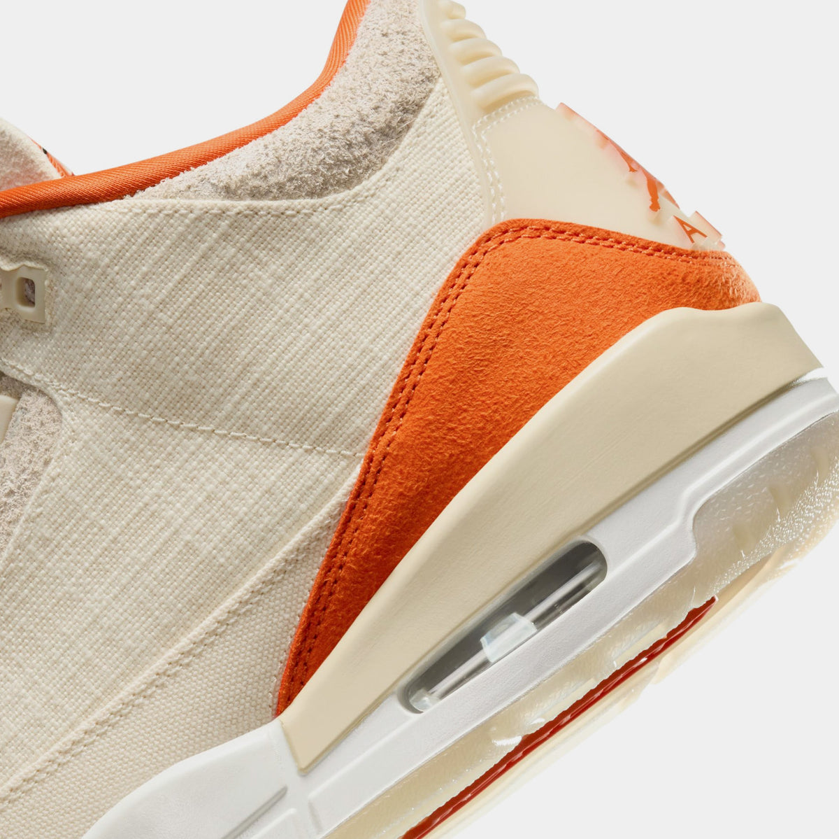 Exclusive Air Jordan 3 Retro Starfish Womens Lifestyle Shoes (Fossil/Starfish/Sail) — 5 — Lifestyle View