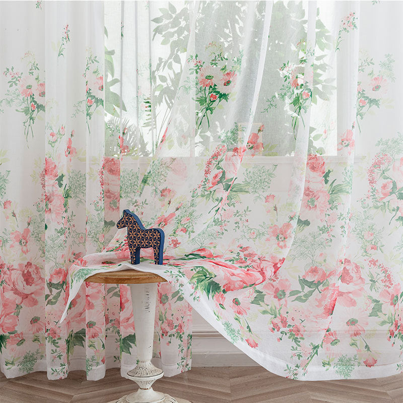 Exclusive Light Transmission Decorative Curtain — Blue — Size 1x 2 M — Top View