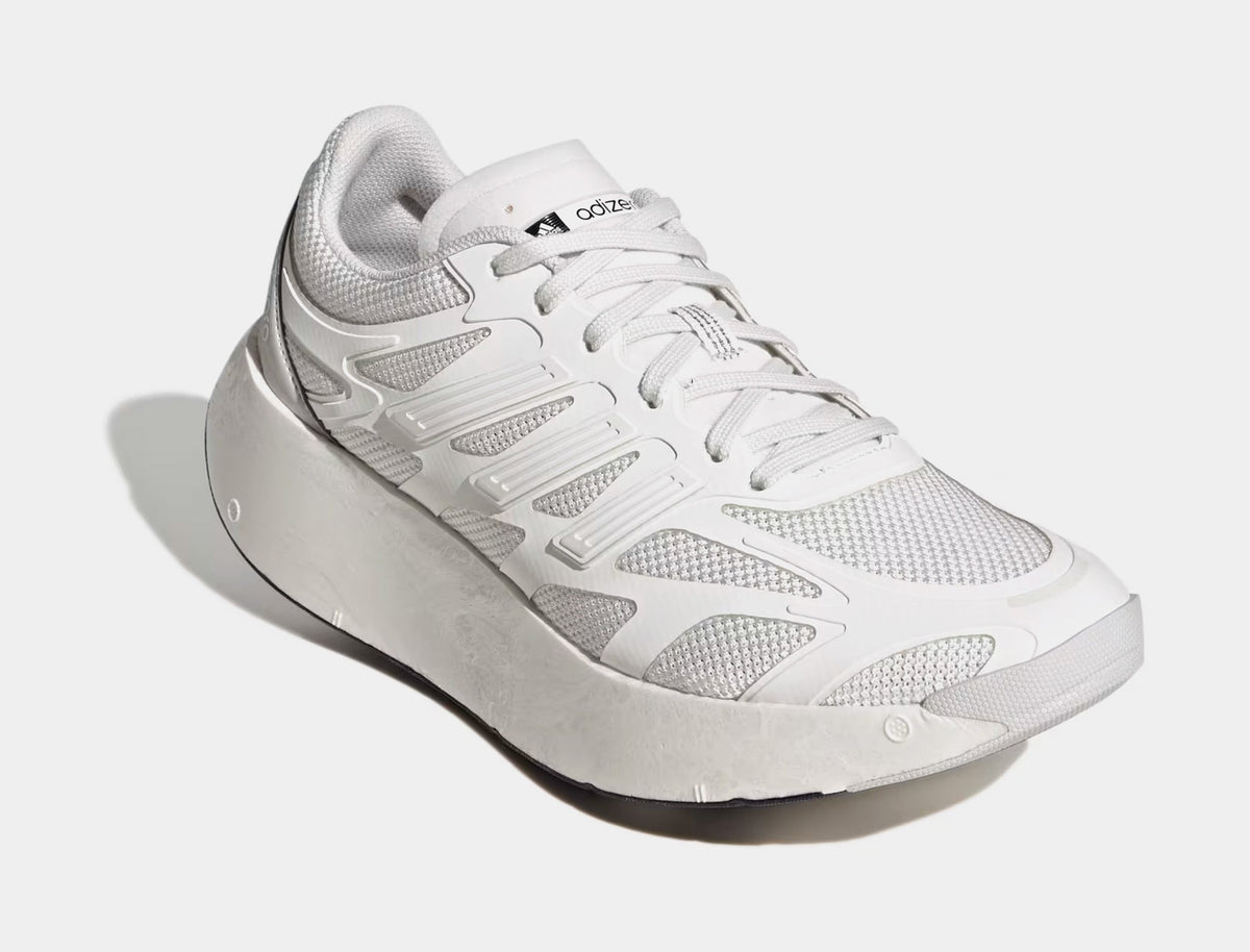 Exclusive Adizero Aruku Mens Running Shoes (Crystal White/White) — 4 — Side View