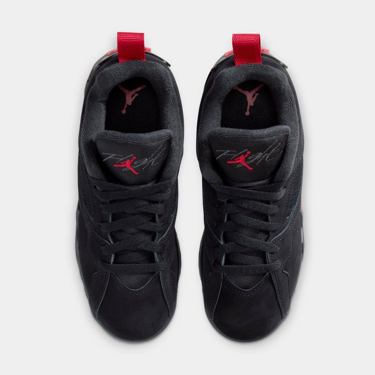 Exclusive Air Jordan MVP 92 Grade School Lifestyle Shoes (Black/Gym Red/Anthracite) — 3.5Y — Side View