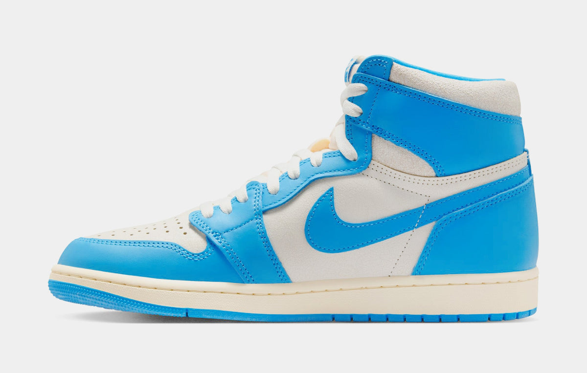 Exclusive Air Jordan 1 Retro High OG UNC Reimagined Mens Lifestyle Shoes (Dark Powder Blue/Dark Powder Blue/Sail) — 7 — Back View