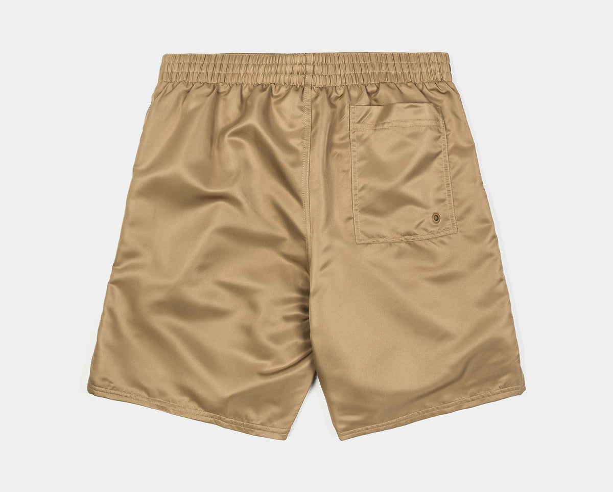 Exclusive Essential Lap 7" Volley Mens Shorts (Beige/White) — S — Side View