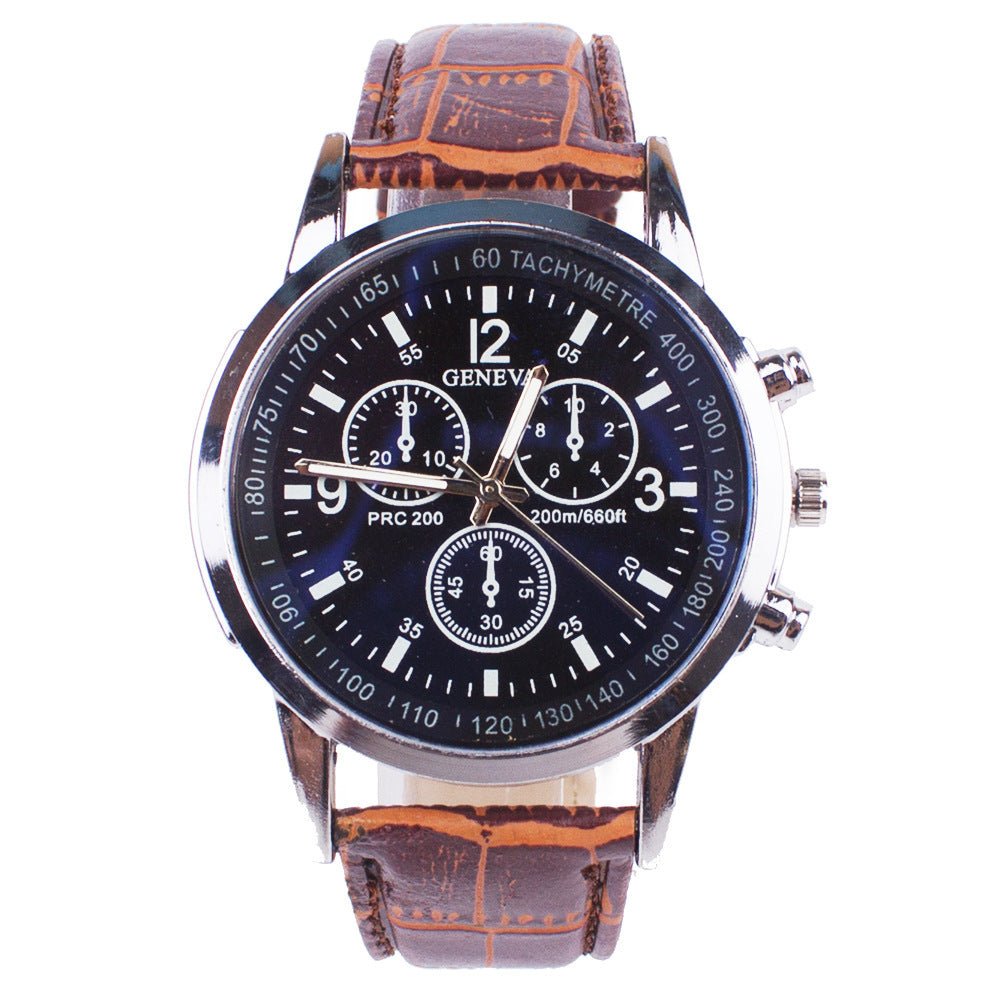 Exclusive Blue Light Glass Wrist Watch — 1style — Detail View