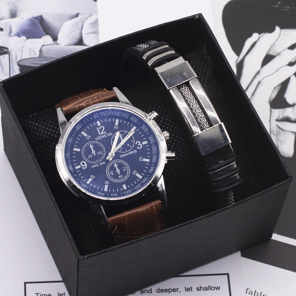 Exclusive Blue Light Glass Wrist Watch — 1style — Front View