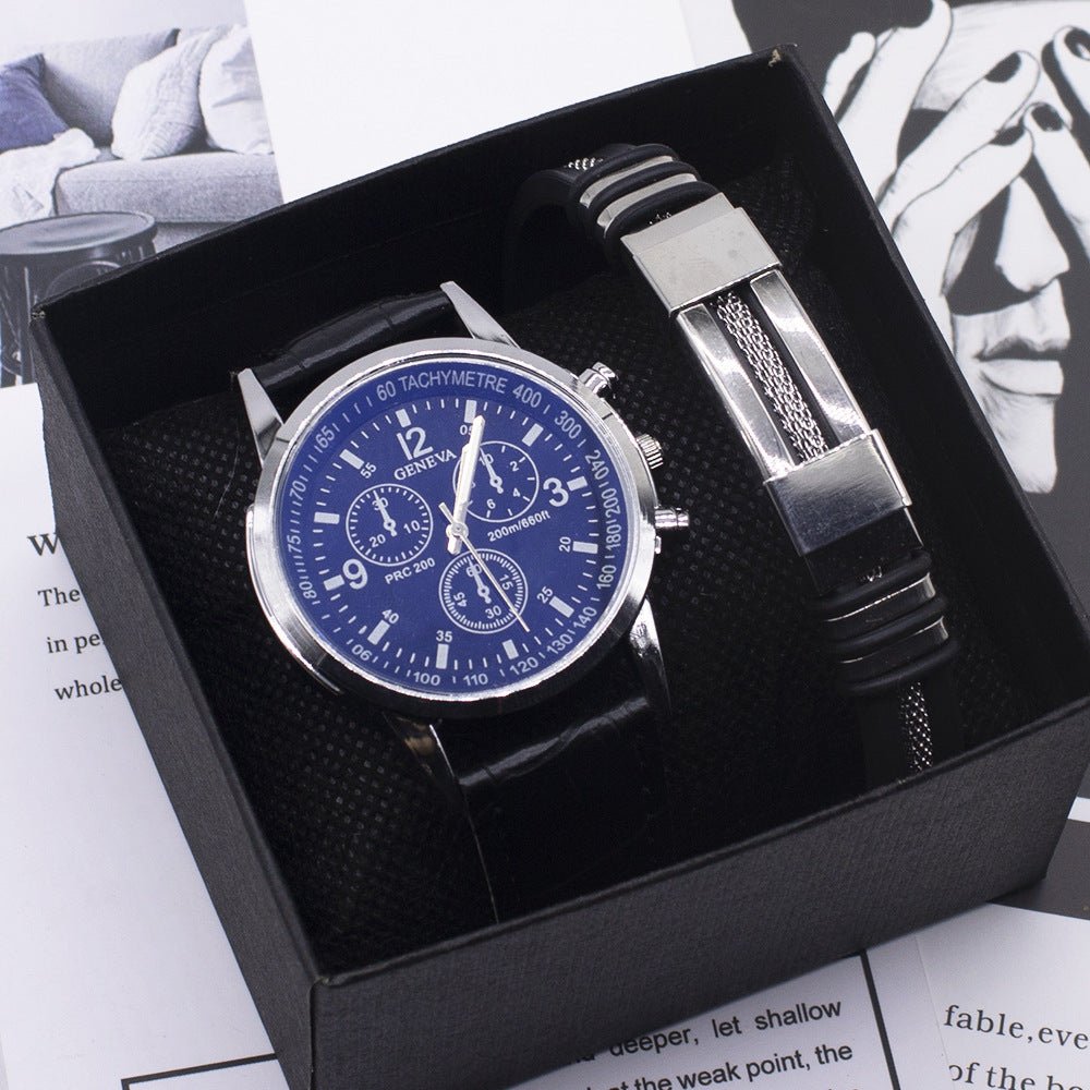 Exclusive Blue Light Glass Wrist Watch — 1style — Side View