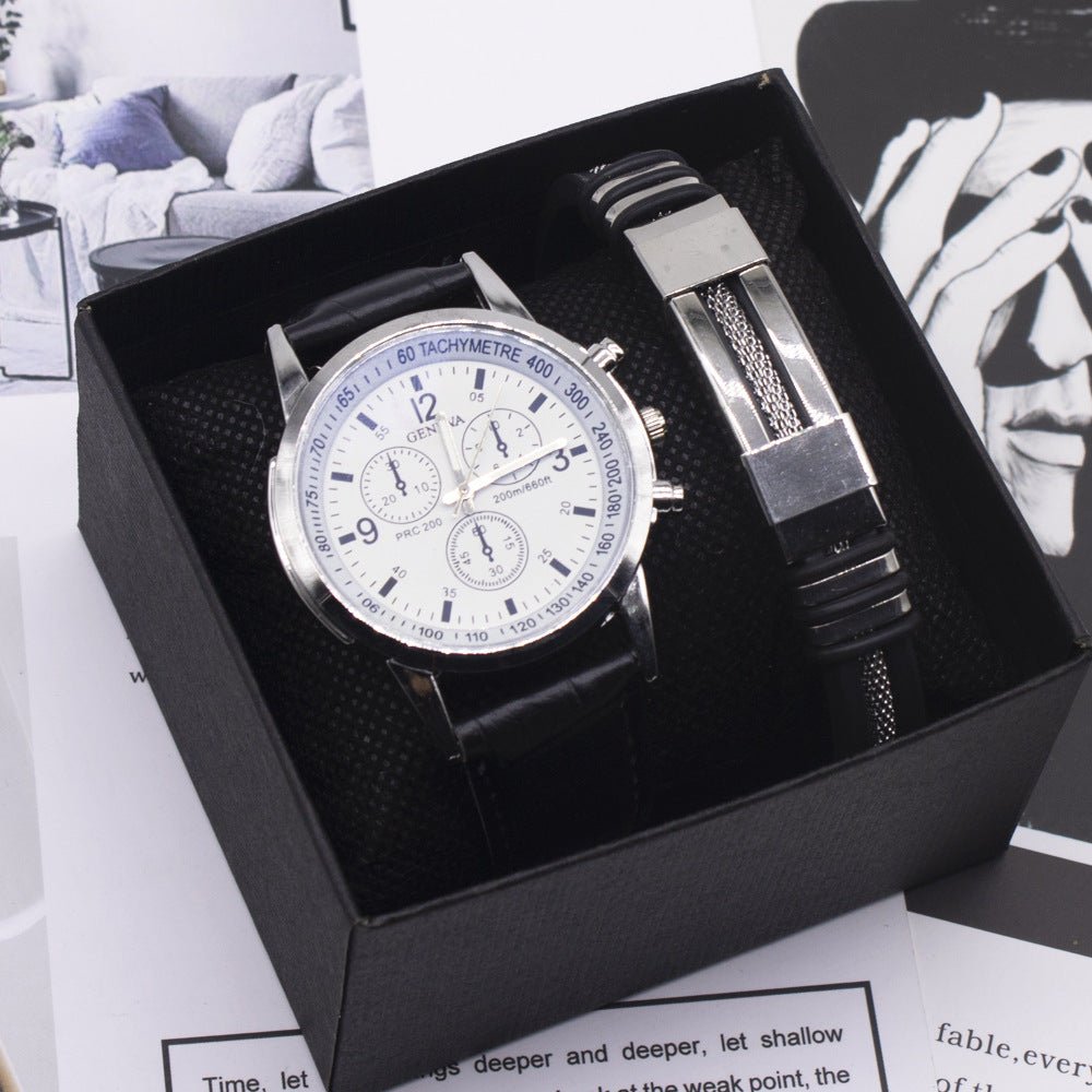 Exclusive Blue Light Glass Wrist Watch — 1style — Back View